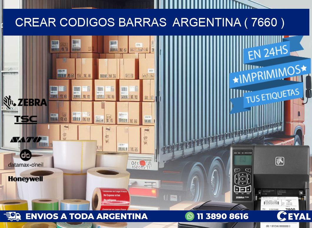 crear codigos barras argentina ( 7660 )