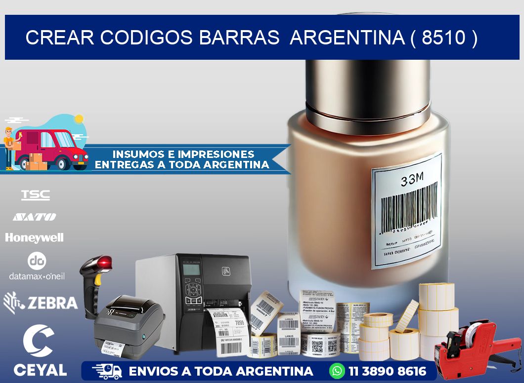 crear codigos barras  argentina ( 8510 )