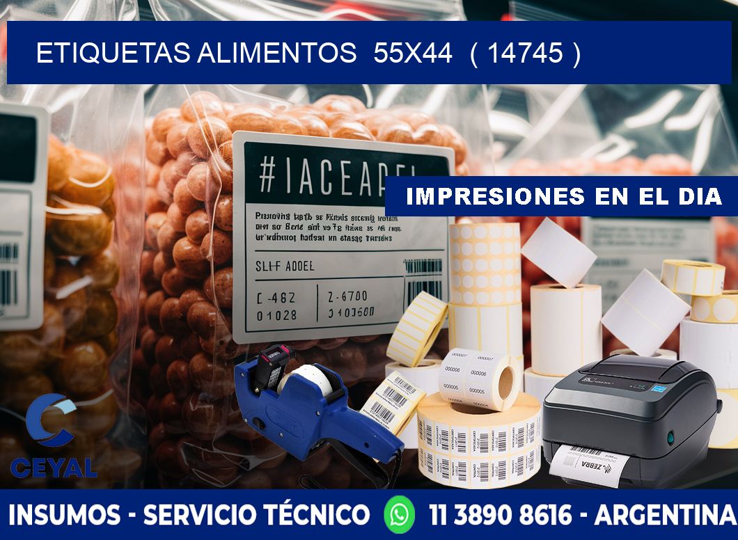 etiquetas alimentos  55x44  ( 14745 )