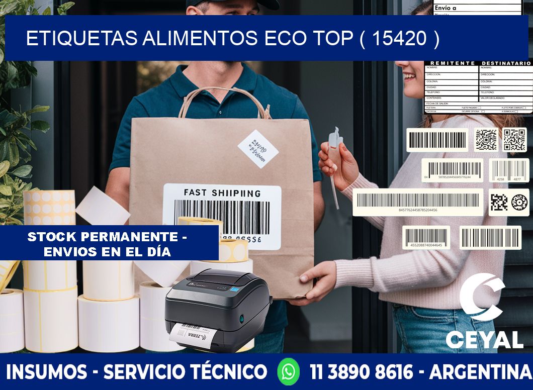 etiquetas alimentos eco top ( 15420 )