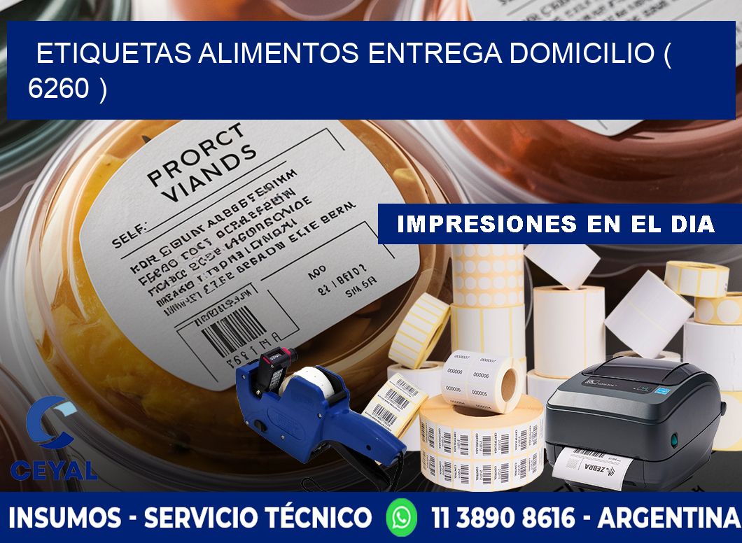 etiquetas alimentos entrega domicilio ( 6260 )