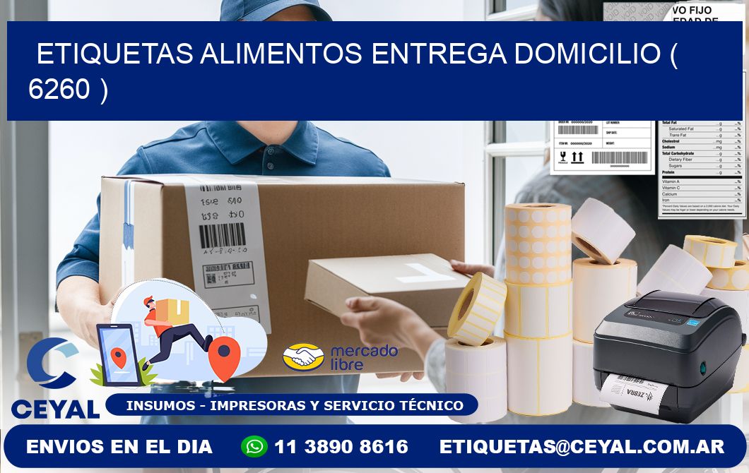 etiquetas alimentos entrega domicilio ( 6260 )