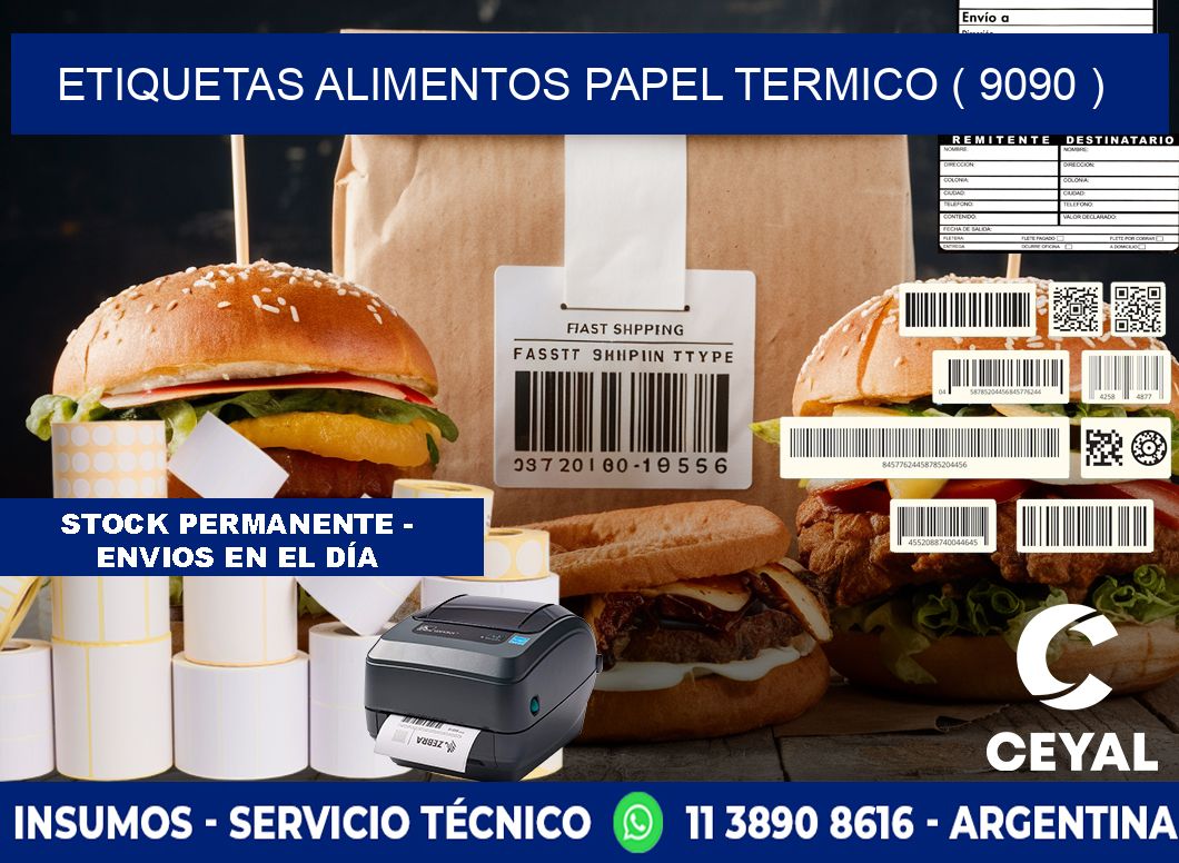 etiquetas alimentos papel termico ( 9090 )