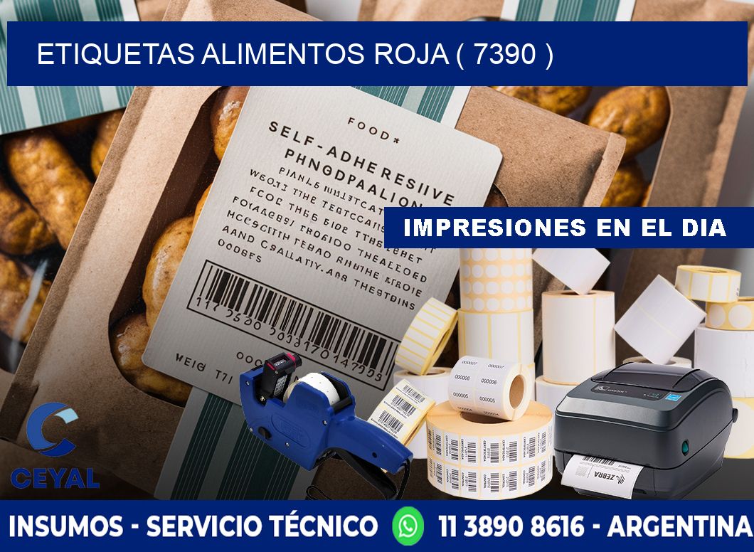 etiquetas alimentos roja ( 7390 )
