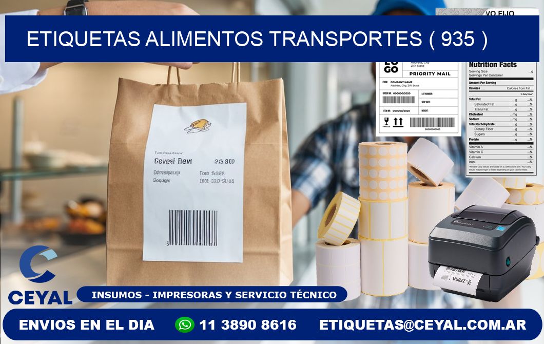 etiquetas alimentos transportes ( 935 )