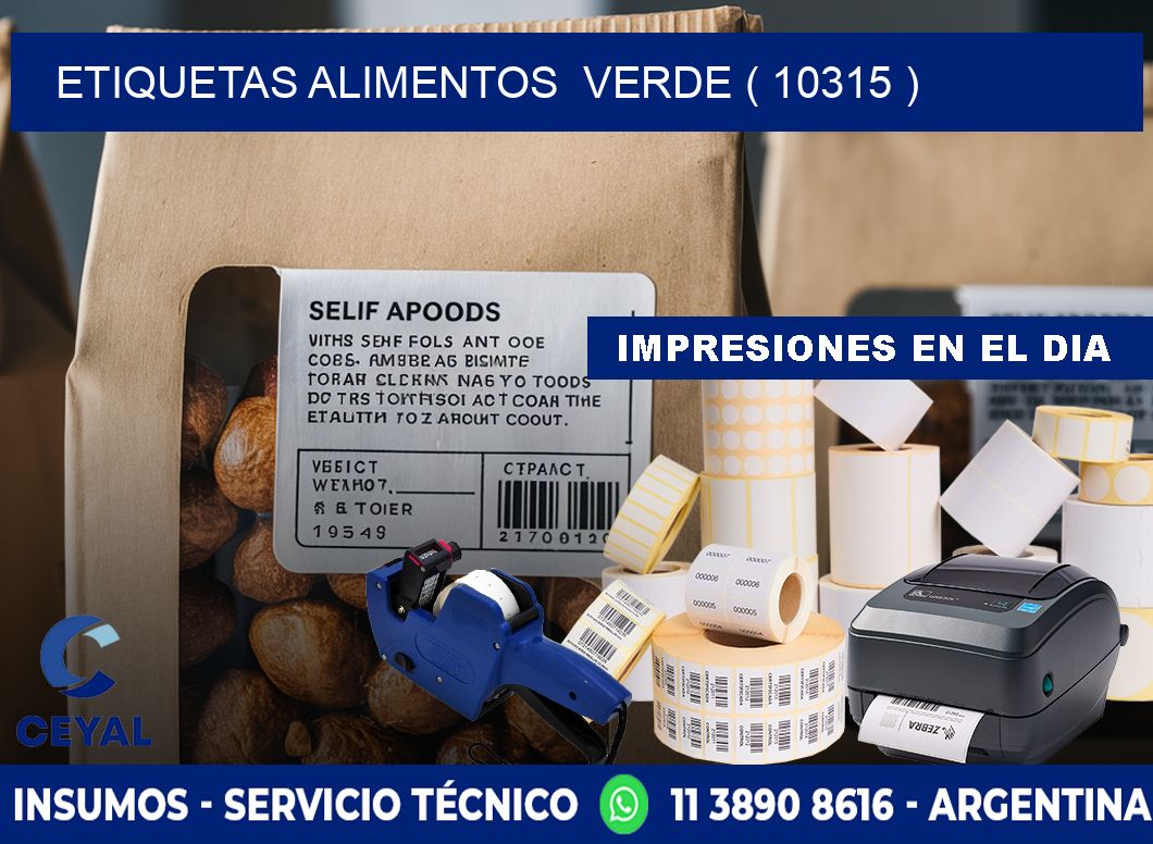 etiquetas alimentos verde ( 10315 )