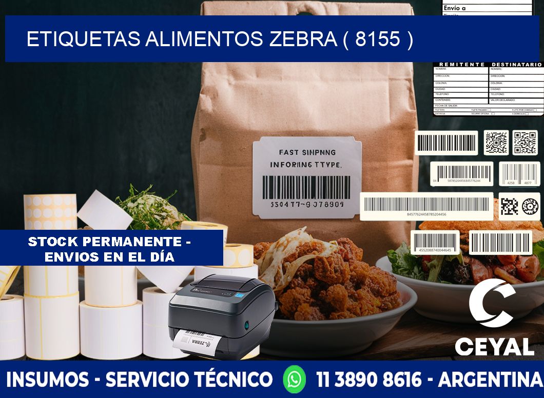 etiquetas alimentos zebra ( 8155 )