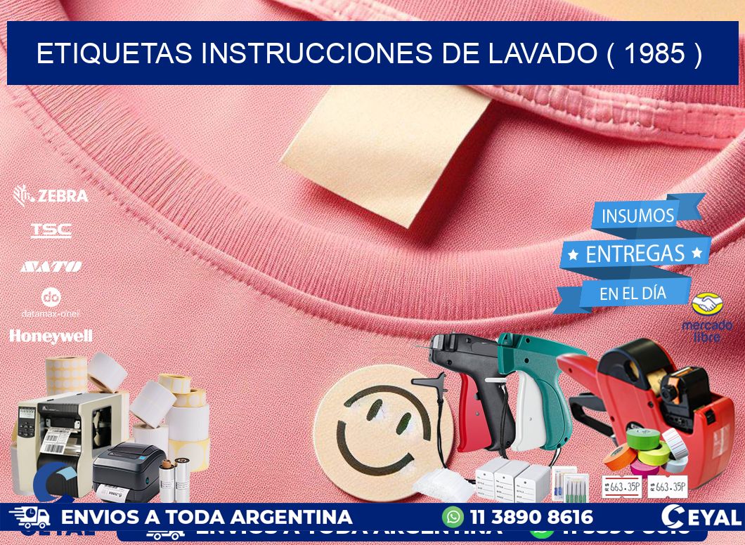 etiquetas instrucciones de lavado ( 1985 )