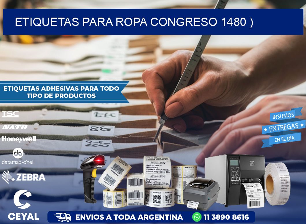 etiquetas para ropa congreso 1480 )