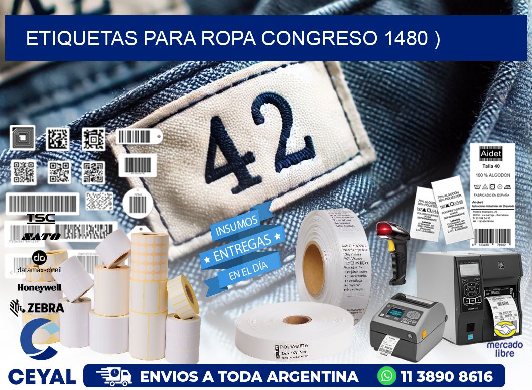 etiquetas para ropa congreso 1480 )