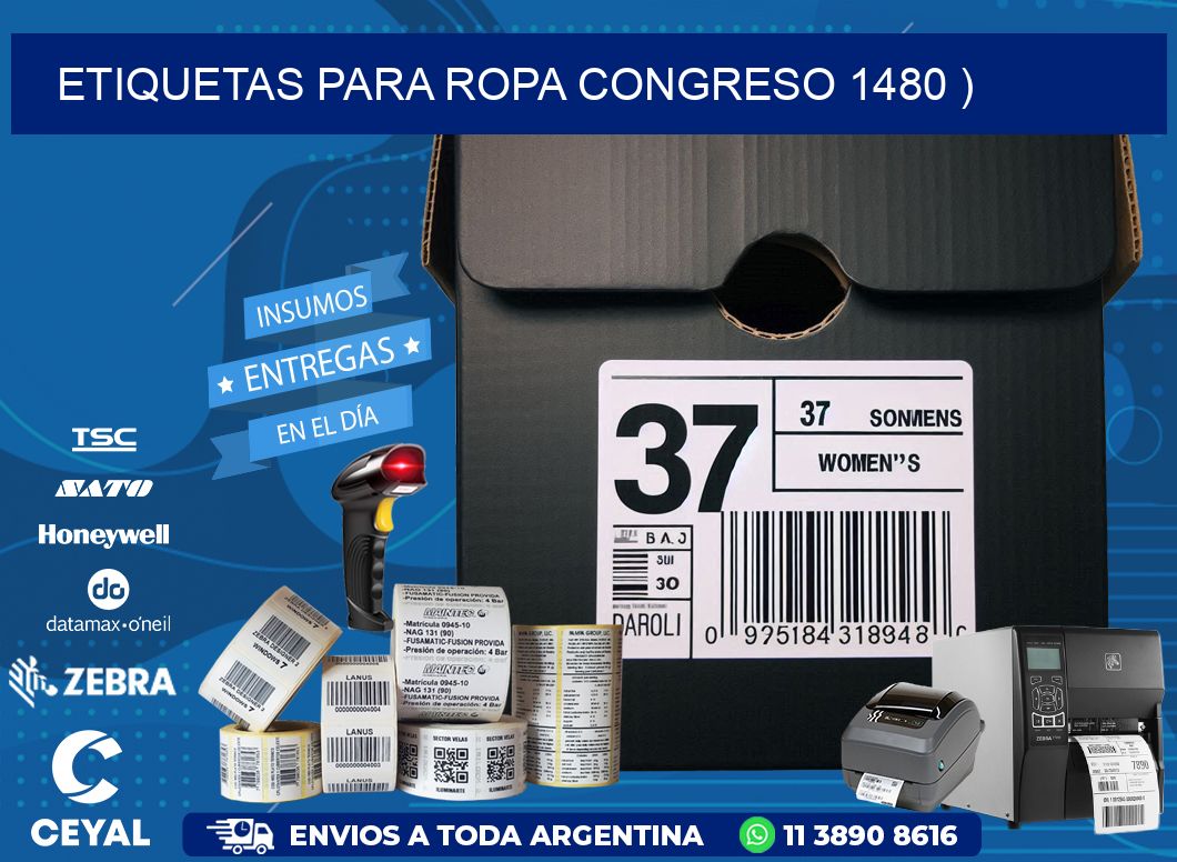etiquetas para ropa congreso 1480 )