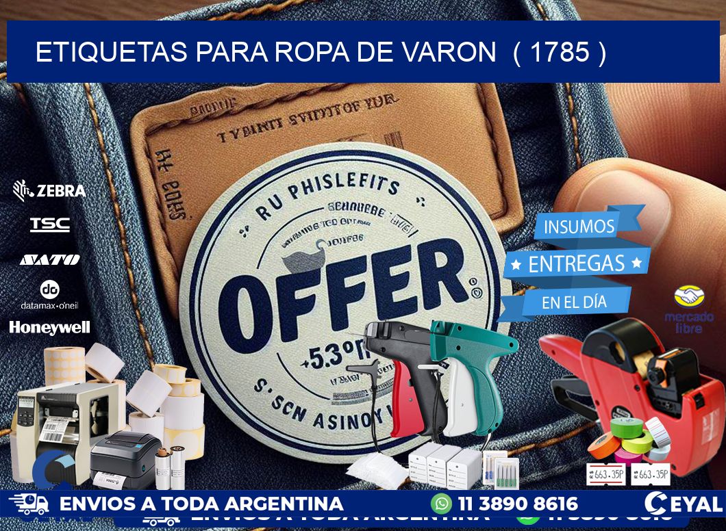 etiquetas para ropa de varon  ( 1785 )