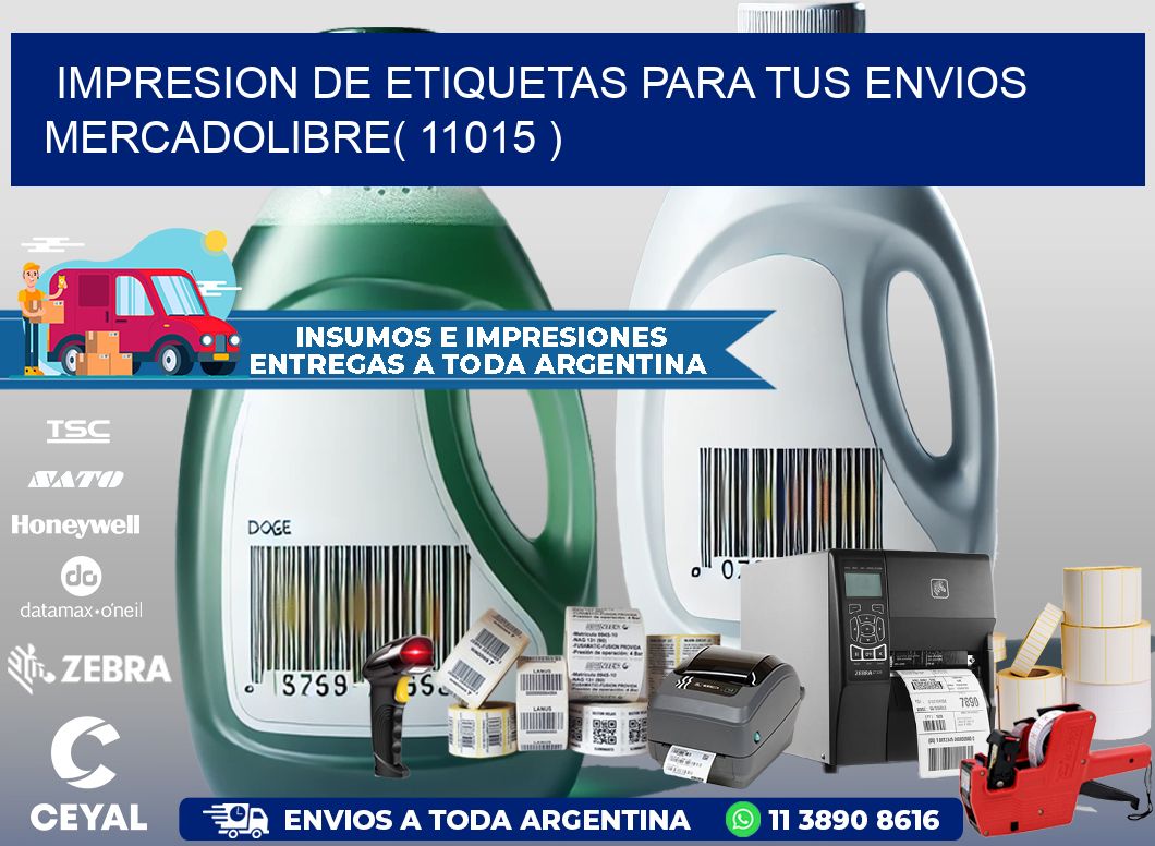 impresion de etiquetas para tus envios mercadolibre( 11015 )