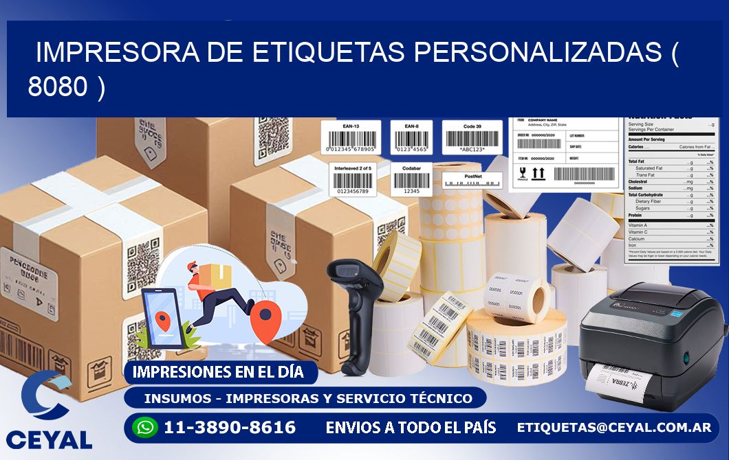 impresora de etiquetas personalizadas ( 8080 )