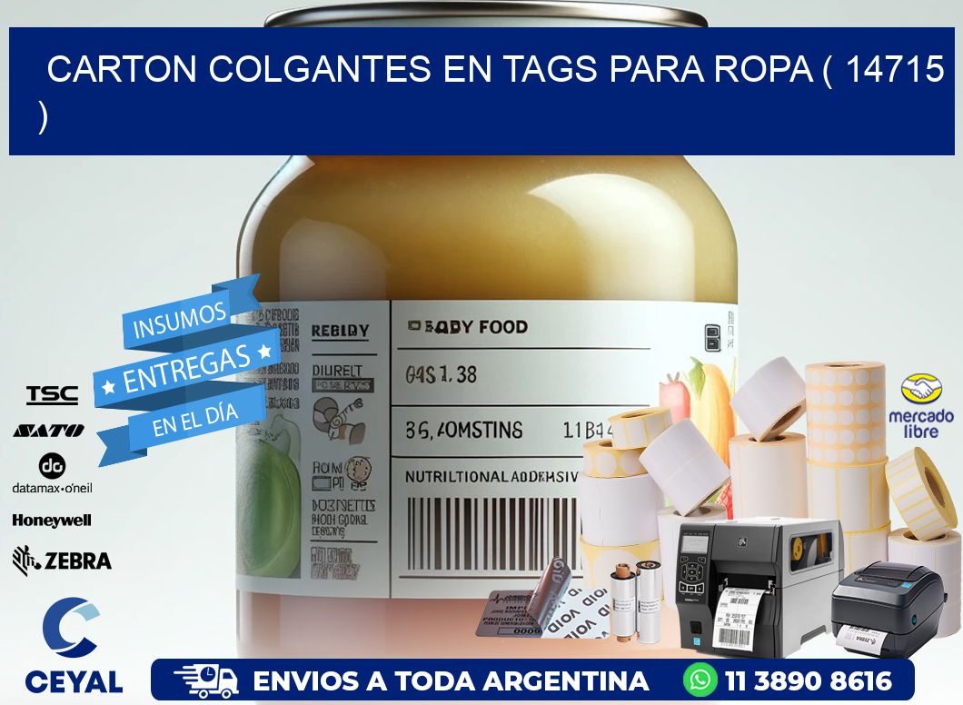 CARTON COLGANTES EN TAGS PARA ROPA ( 14715 )