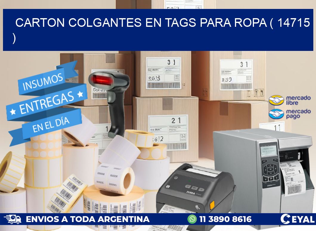 CARTON COLGANTES EN TAGS PARA ROPA ( 14715 )