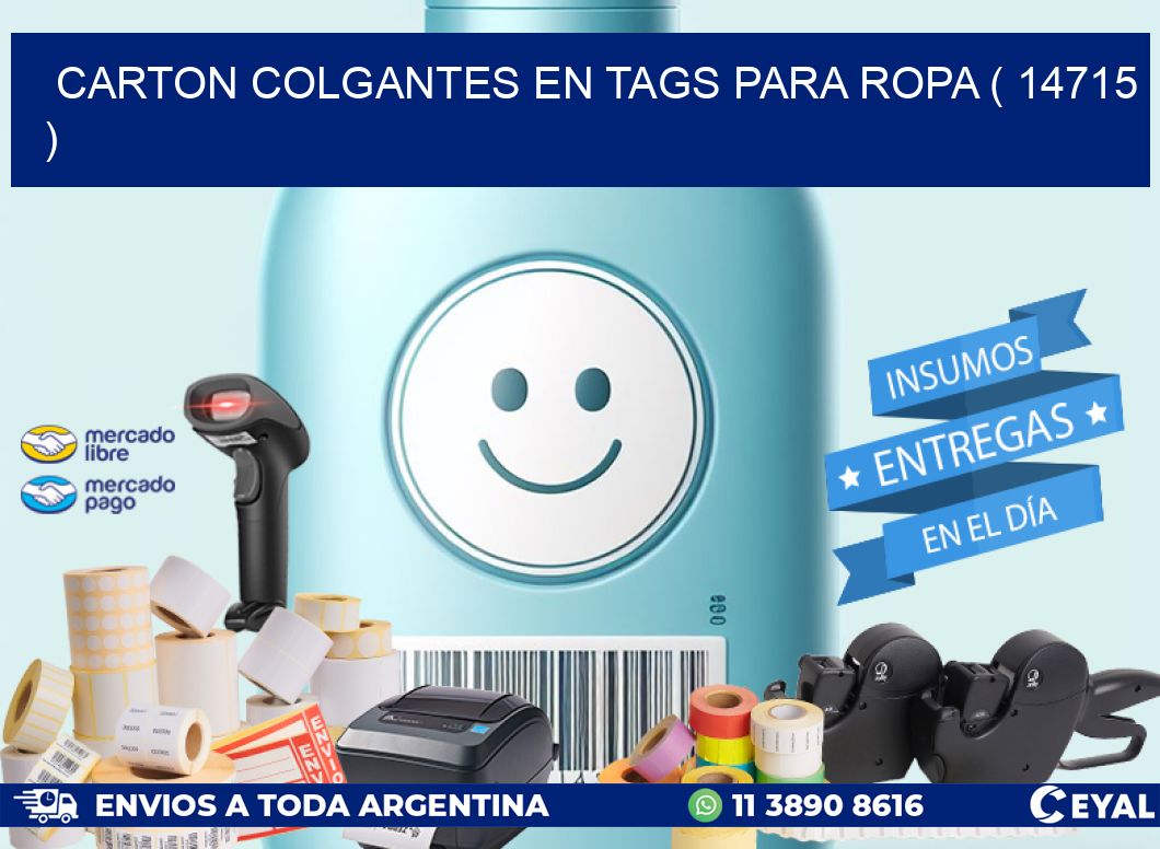 CARTON COLGANTES EN TAGS PARA ROPA ( 14715 )