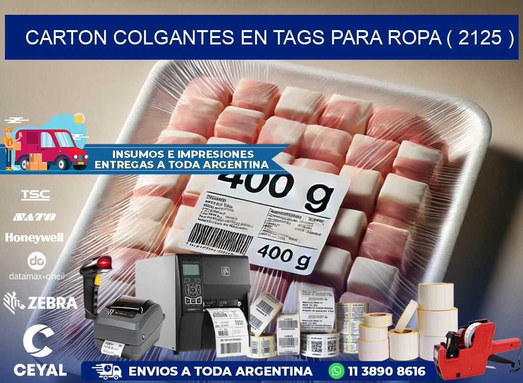 CARTON COLGANTES EN TAGS PARA ROPA ( 2125 )