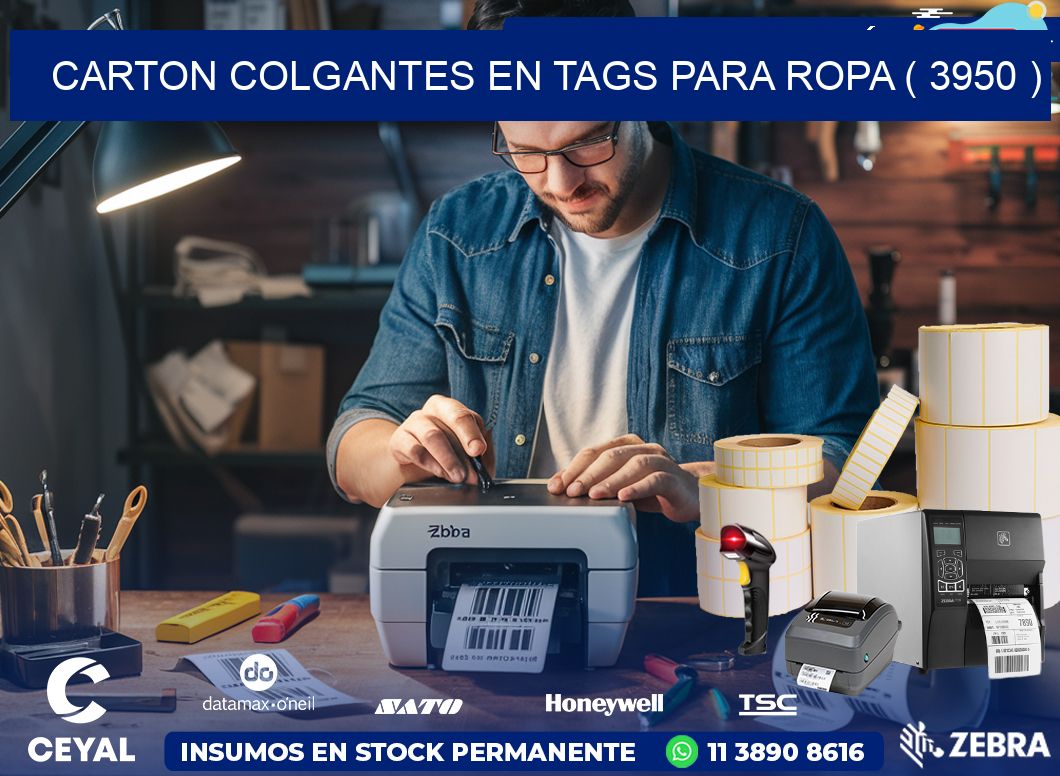 CARTON COLGANTES EN TAGS PARA ROPA ( 3950 )