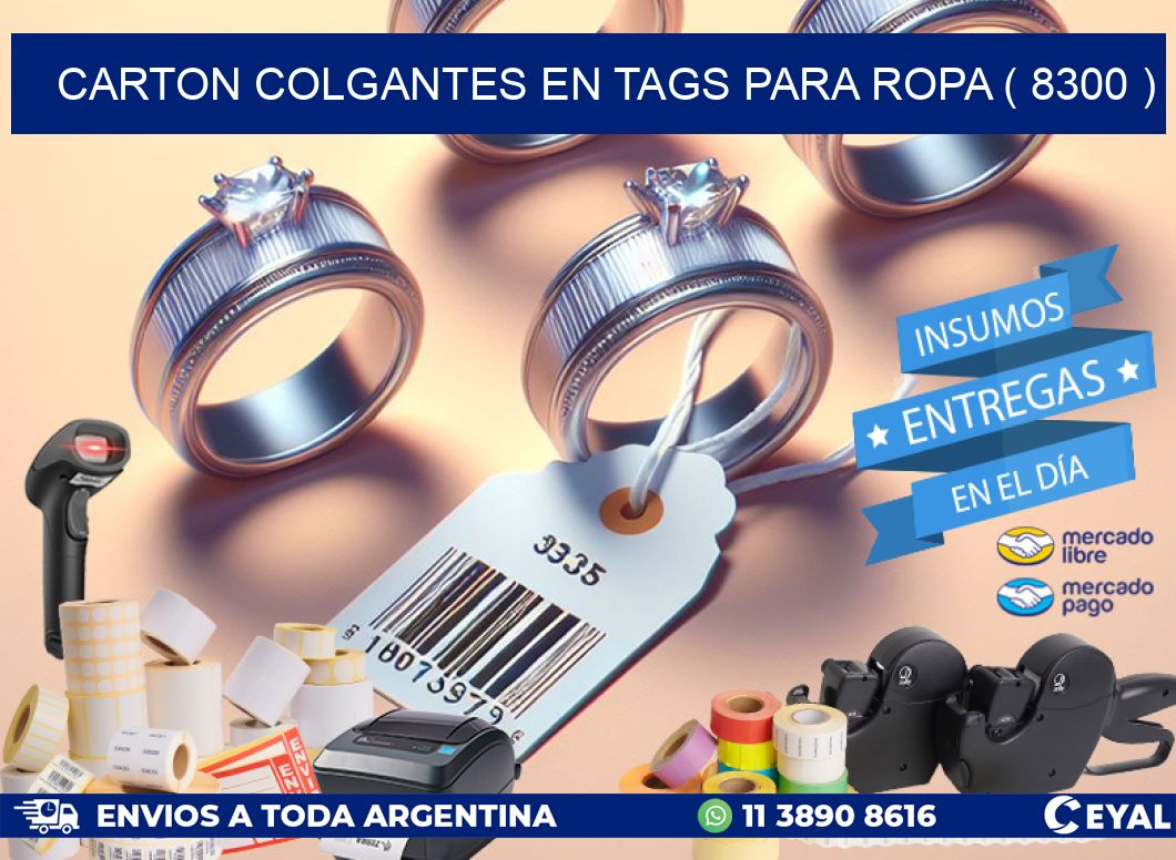 CARTON COLGANTES EN TAGS PARA ROPA ( 8300 )