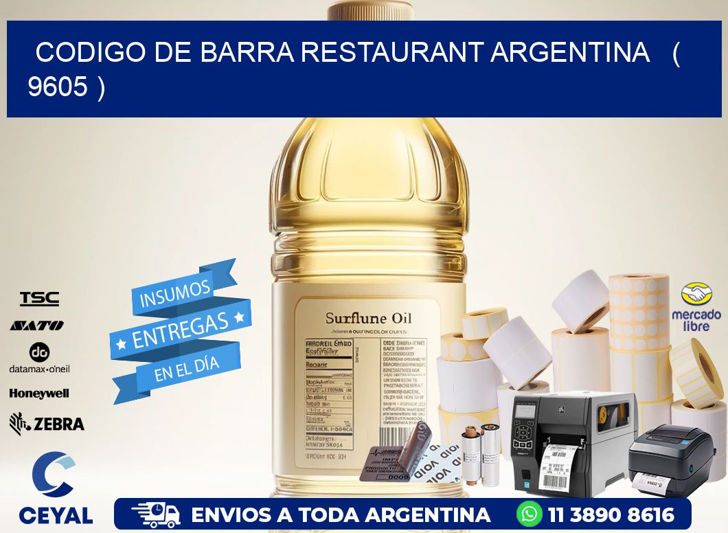 CODIGO DE BARRA RESTAURANT ARGENTINA ( 9605 )
