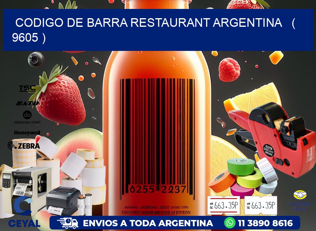 CODIGO DE BARRA RESTAURANT ARGENTINA ( 9605 )