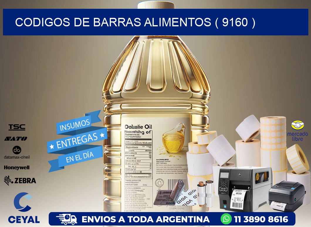CODIGOS DE BARRAS ALIMENTOS ( 9160 )