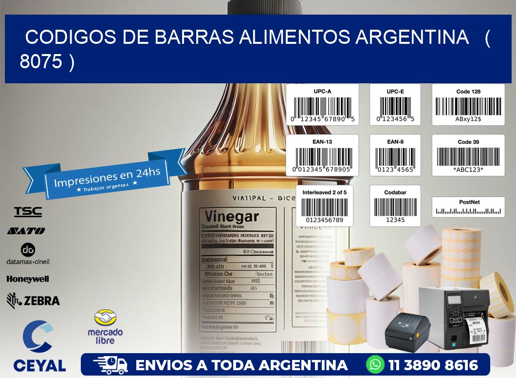 CODIGOS DE BARRAS ALIMENTOS ARGENTINA ( 8075 )