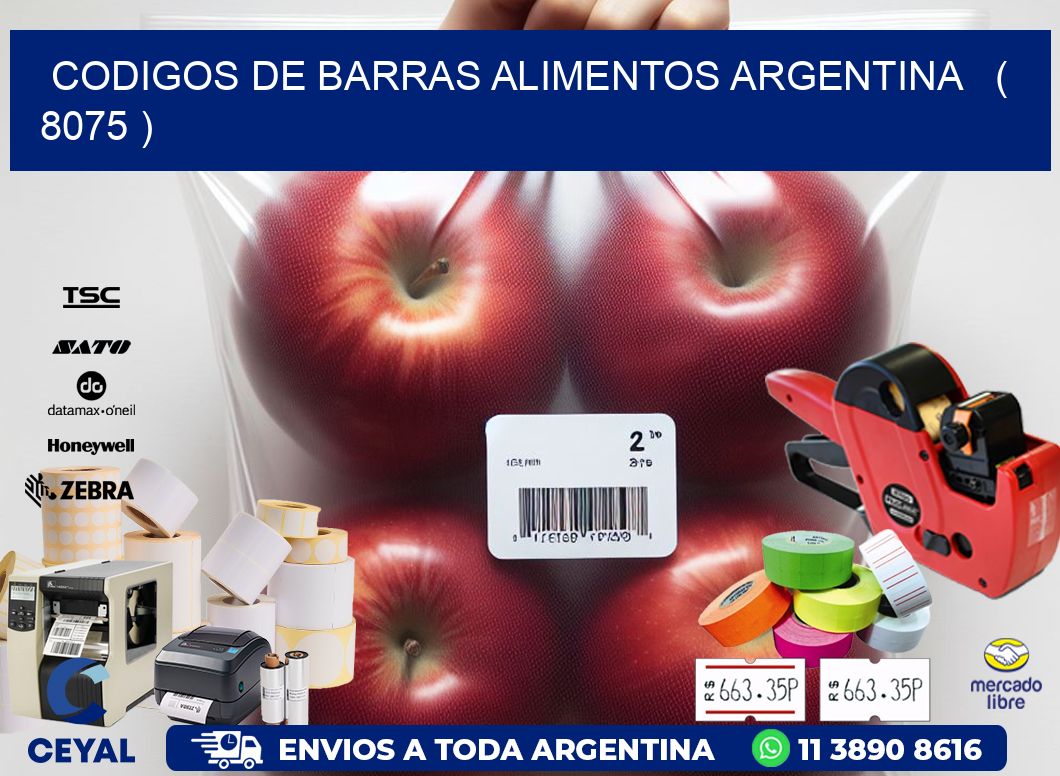 CODIGOS DE BARRAS ALIMENTOS ARGENTINA ( 8075 )
