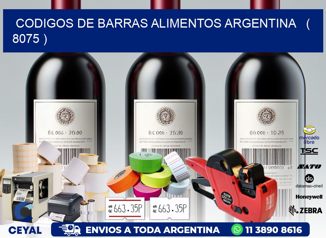 CODIGOS DE BARRAS ALIMENTOS ARGENTINA ( 8075 )