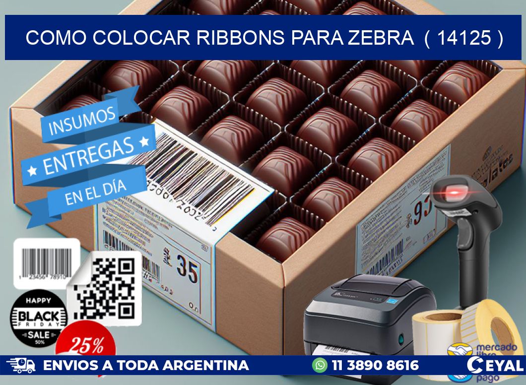 COMO COLOCAR RIBBONS PARA ZEBRA ( 14125 )