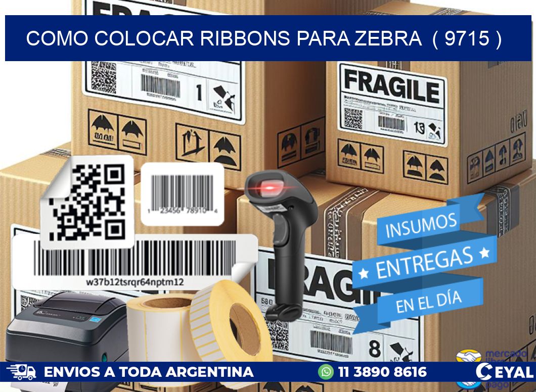 COMO COLOCAR RIBBONS PARA ZEBRA  ( 9715 )
