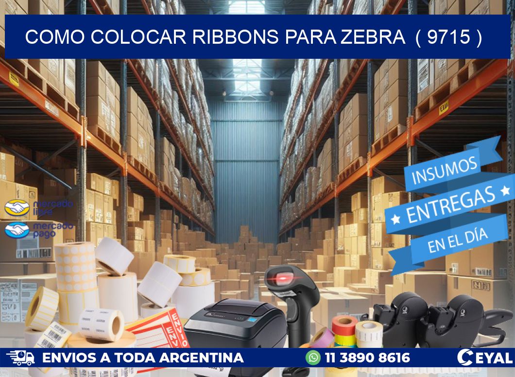 COMO COLOCAR RIBBONS PARA ZEBRA  ( 9715 )