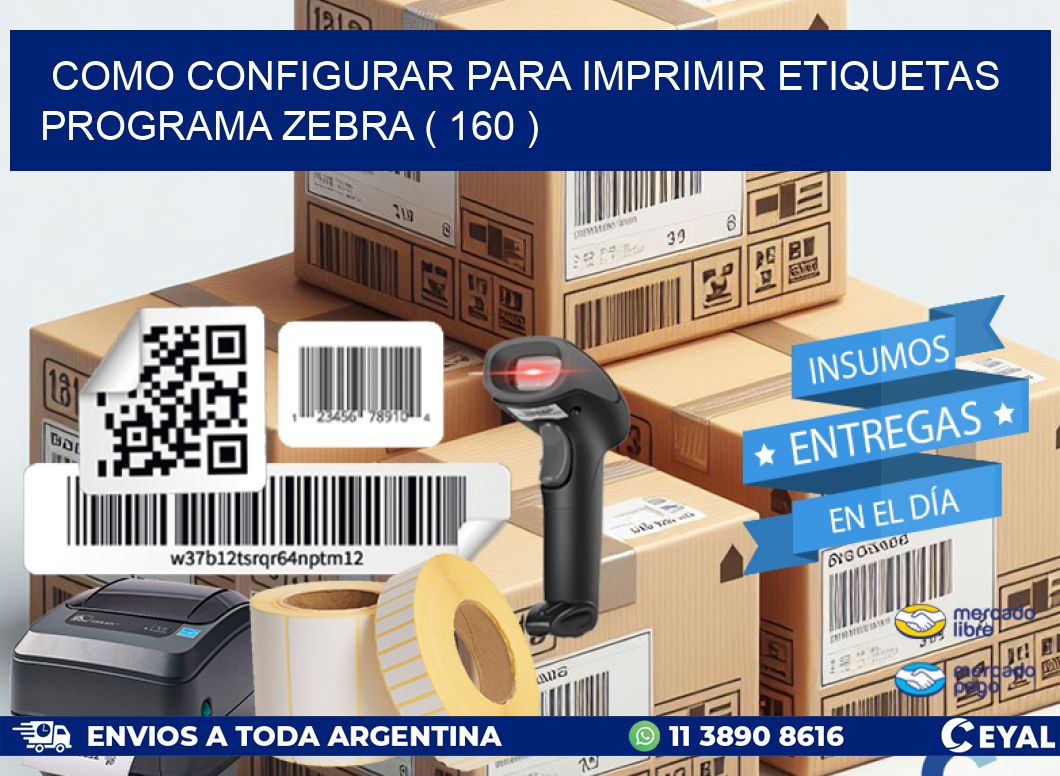 COMO CONFIGURAR PARA IMPRIMIR ETIQUETAS PROGRAMA ZEBRA ( 160 )