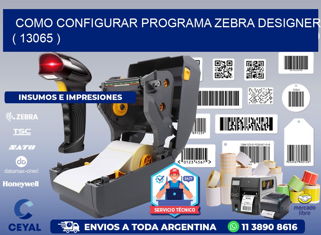COMO CONFIGURAR PROGRAMA ZEBRA DESIGNER ( 13065 )