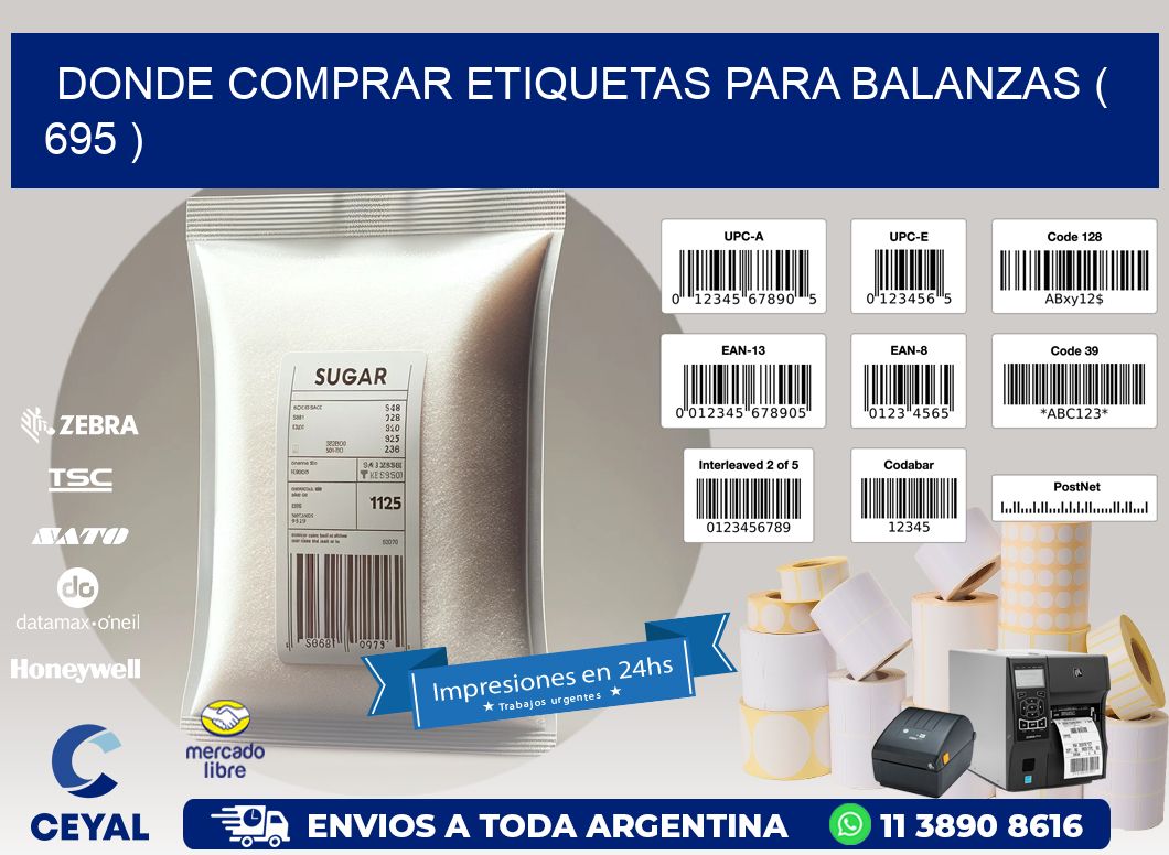 DONDE COMPRAR ETIQUETAS PARA BALANZAS ( 695 )