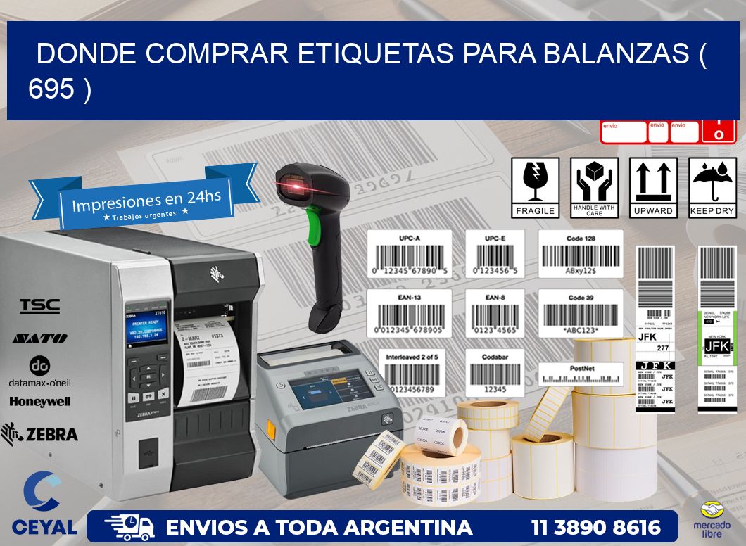 DONDE COMPRAR ETIQUETAS PARA BALANZAS ( 695 )