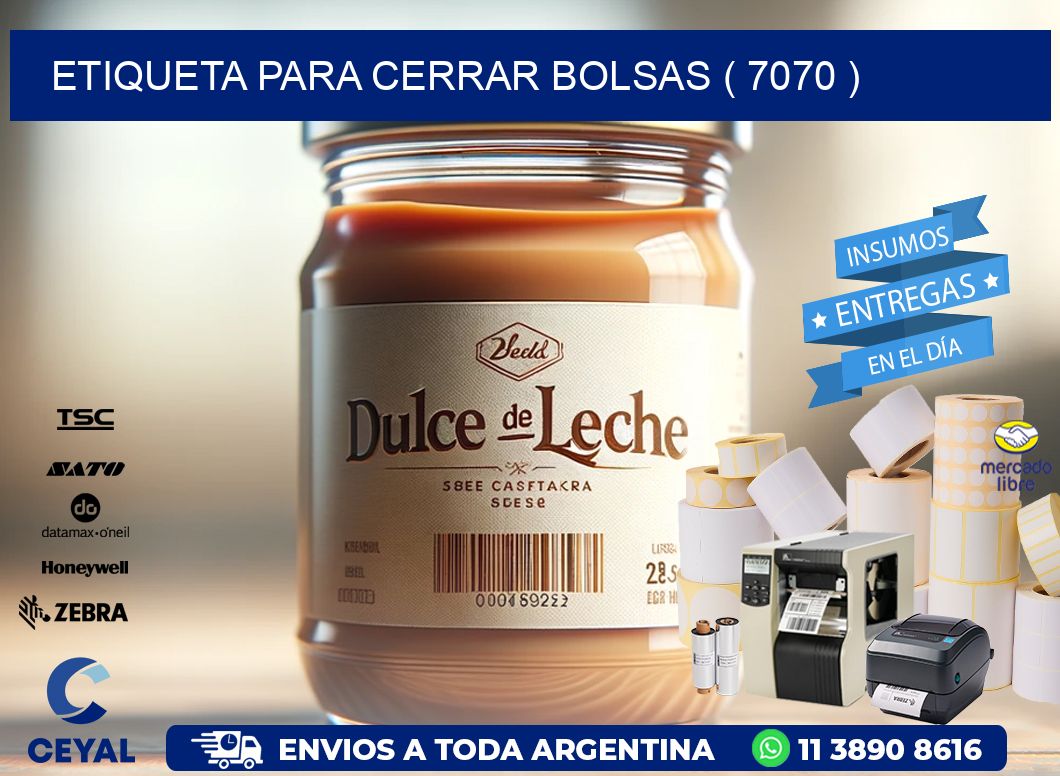 ETIQUETA PARA CERRAR BOLSAS ( 7070 )