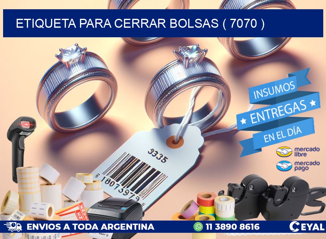 ETIQUETA PARA CERRAR BOLSAS ( 7070 )