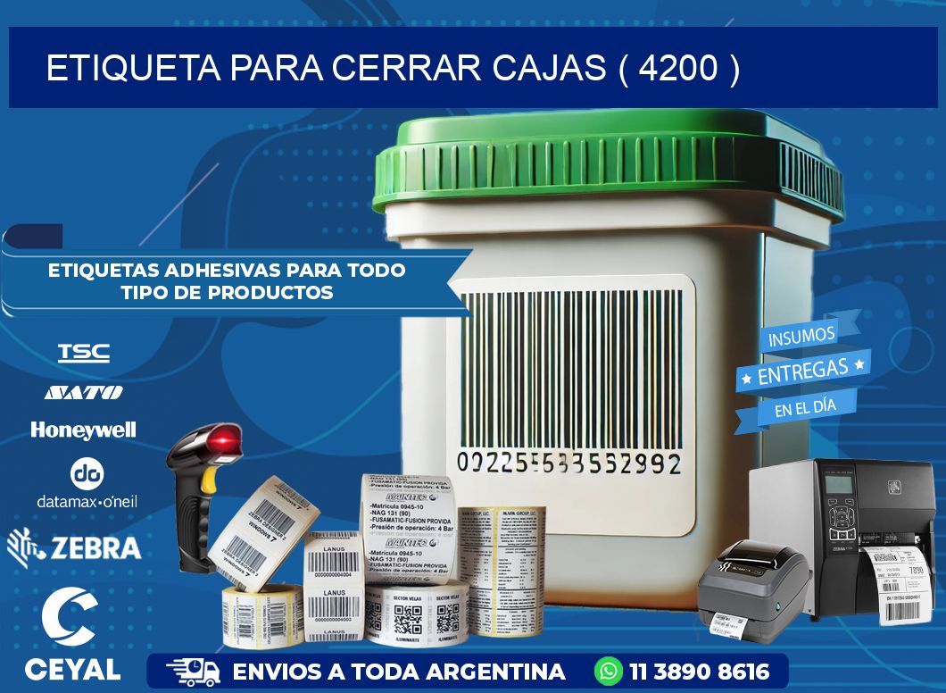 ETIQUETA PARA CERRAR CAJAS ( 4200 )