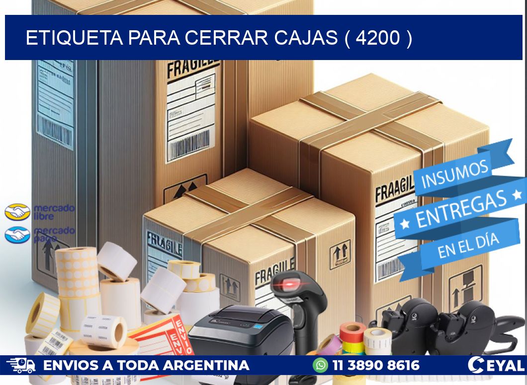 ETIQUETA PARA CERRAR CAJAS ( 4200 )