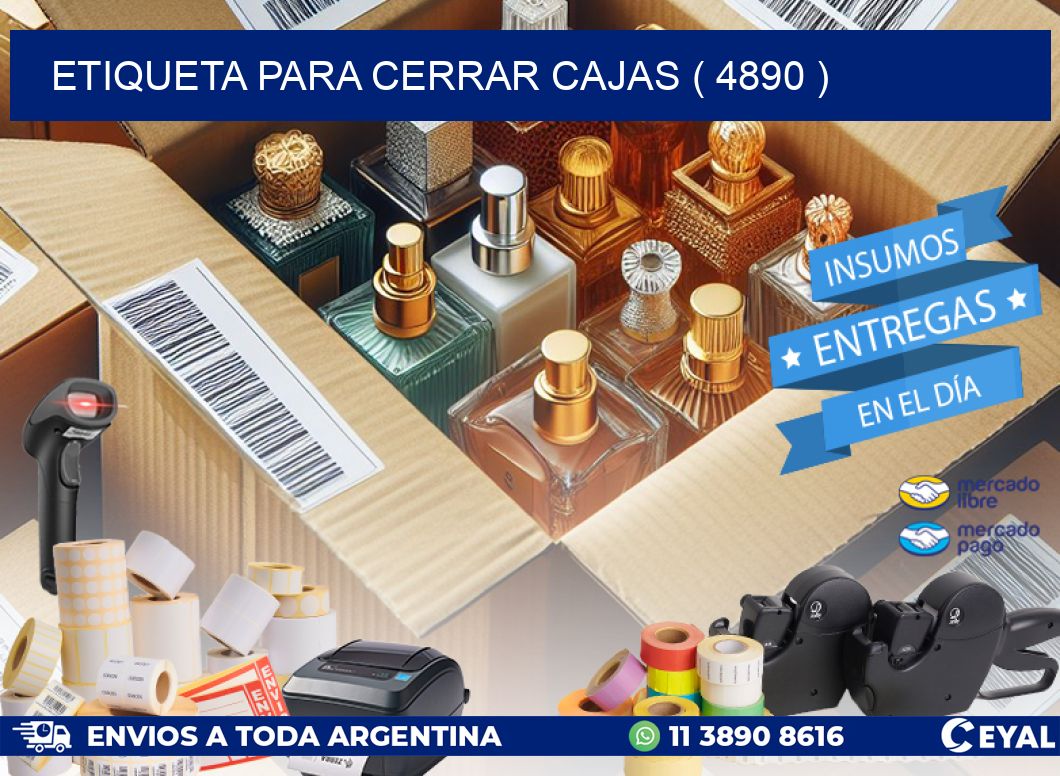 ETIQUETA PARA CERRAR CAJAS ( 4890 )