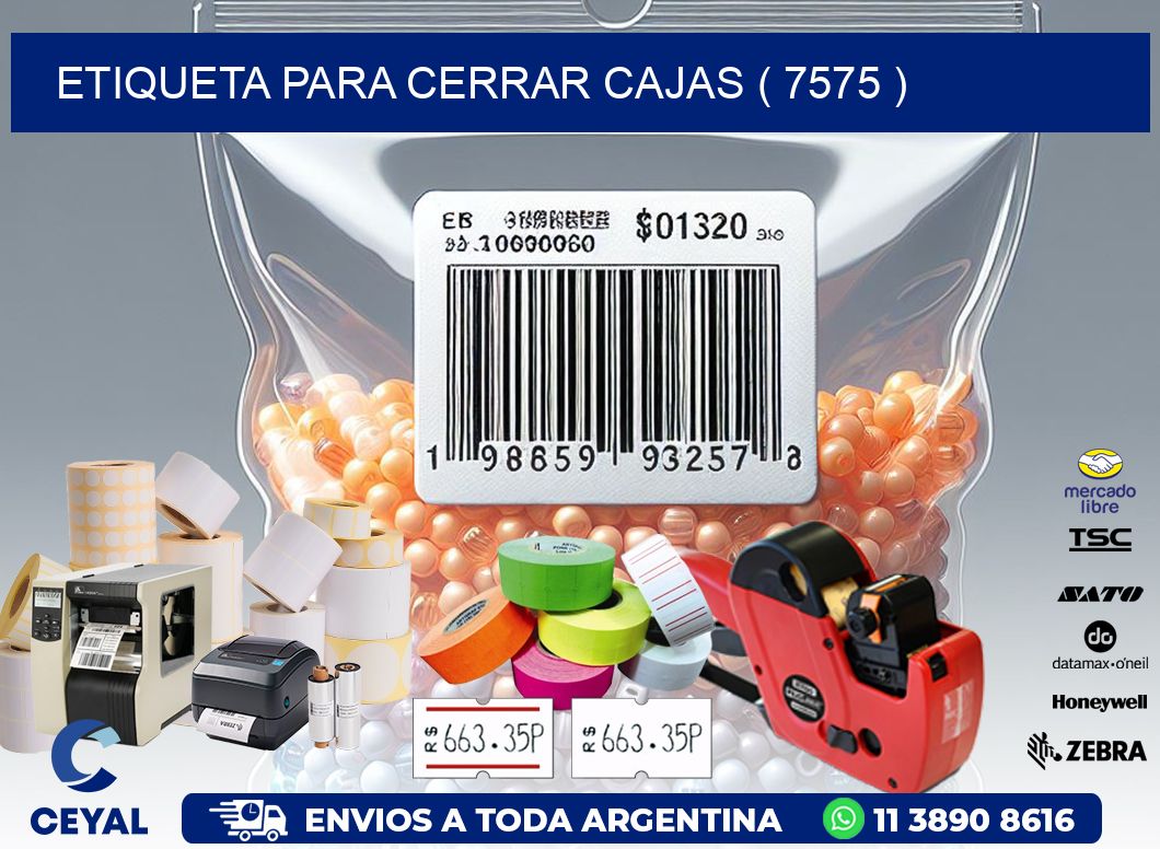 ETIQUETA PARA CERRAR CAJAS ( 7575 )
