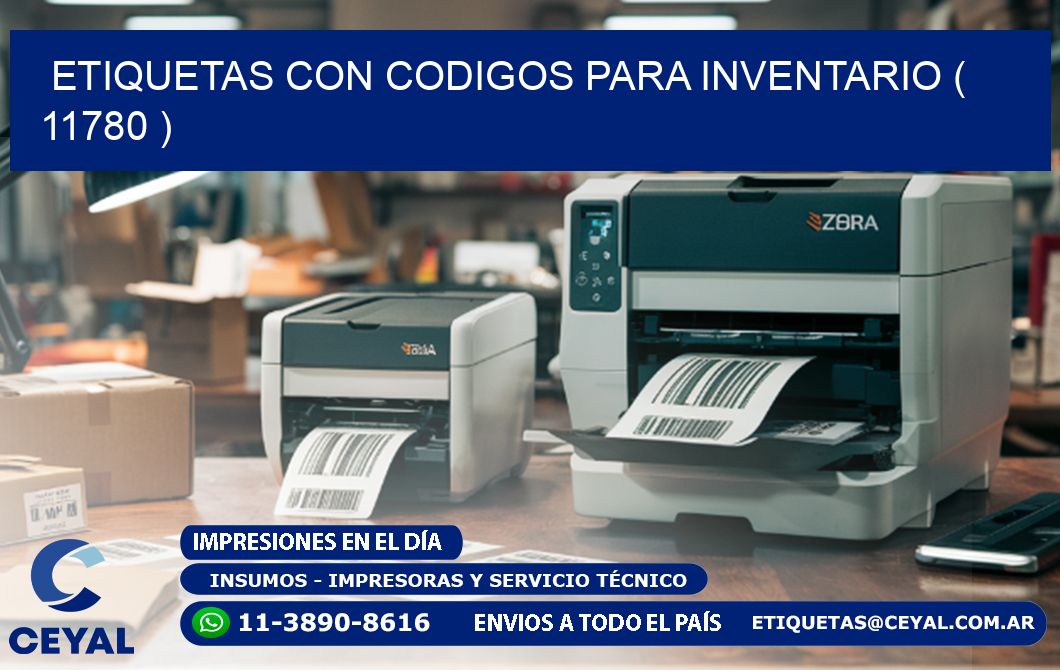 ETIQUETAS CON CODIGOS PARA INVENTARIO ( 11780 )