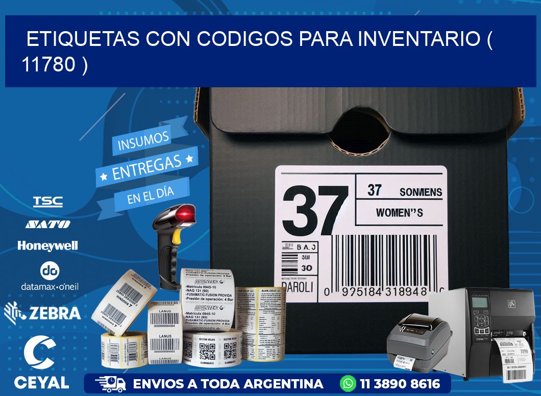 ETIQUETAS CON CODIGOS PARA INVENTARIO ( 11780 )