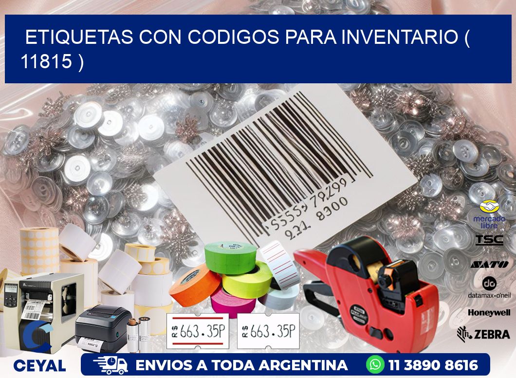 ETIQUETAS CON CODIGOS PARA INVENTARIO ( 11815 )