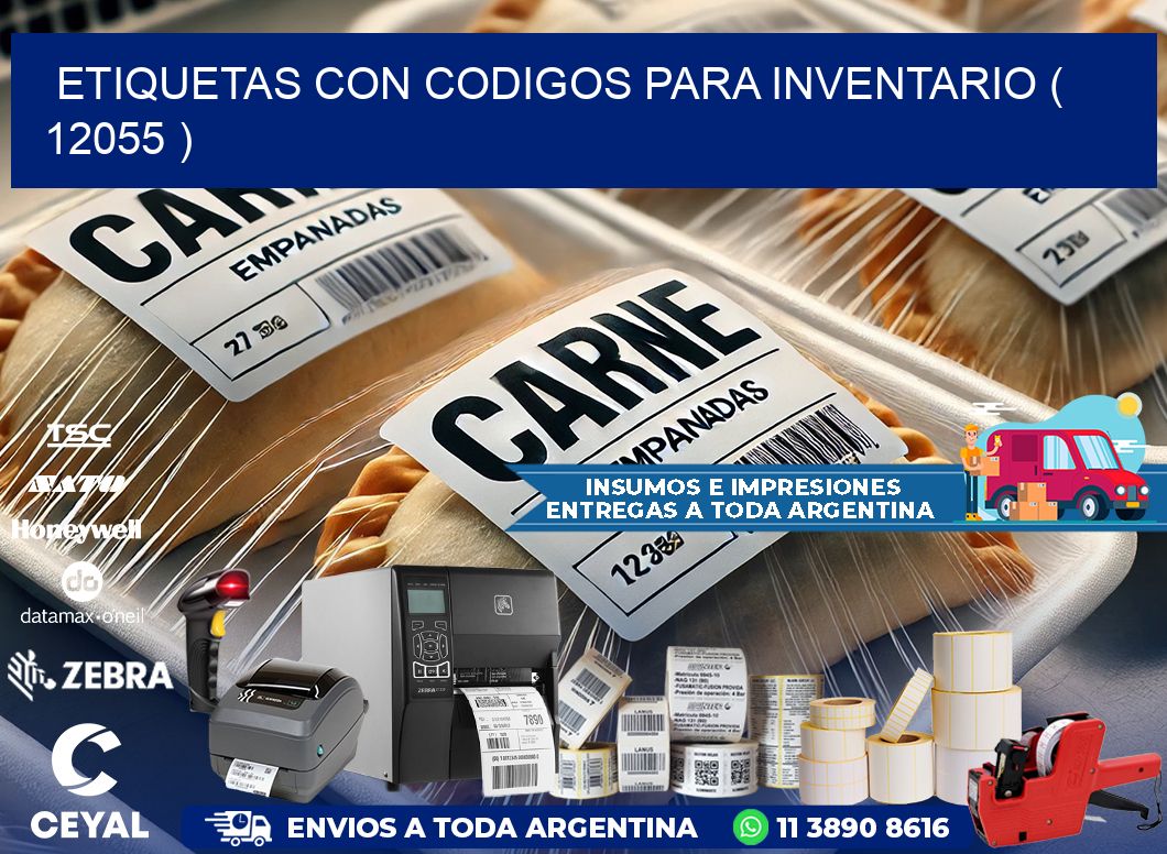 ETIQUETAS CON CODIGOS PARA INVENTARIO ( 12055 )
