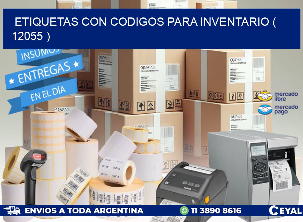ETIQUETAS CON CODIGOS PARA INVENTARIO ( 12055 )