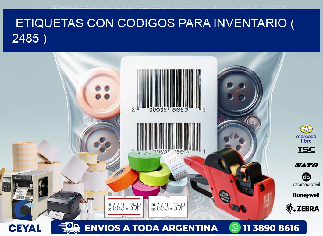 ETIQUETAS CON CODIGOS PARA INVENTARIO ( 2485 )