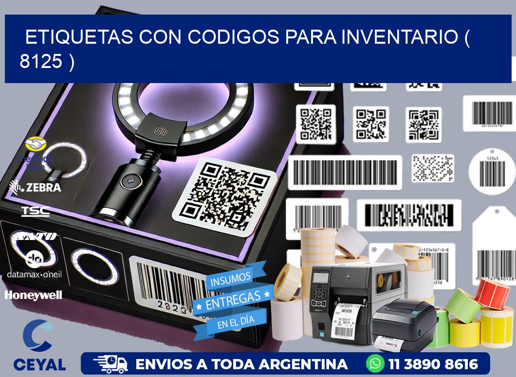 ETIQUETAS CON CODIGOS PARA INVENTARIO ( 8125 )